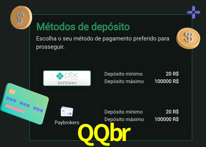 O cassino QQbr oferece uma grande variedade de métodos de pagamento